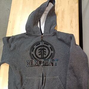 Element sweater hoodie Boys sz medium Youth Long Sleeve charcoal graySize M me